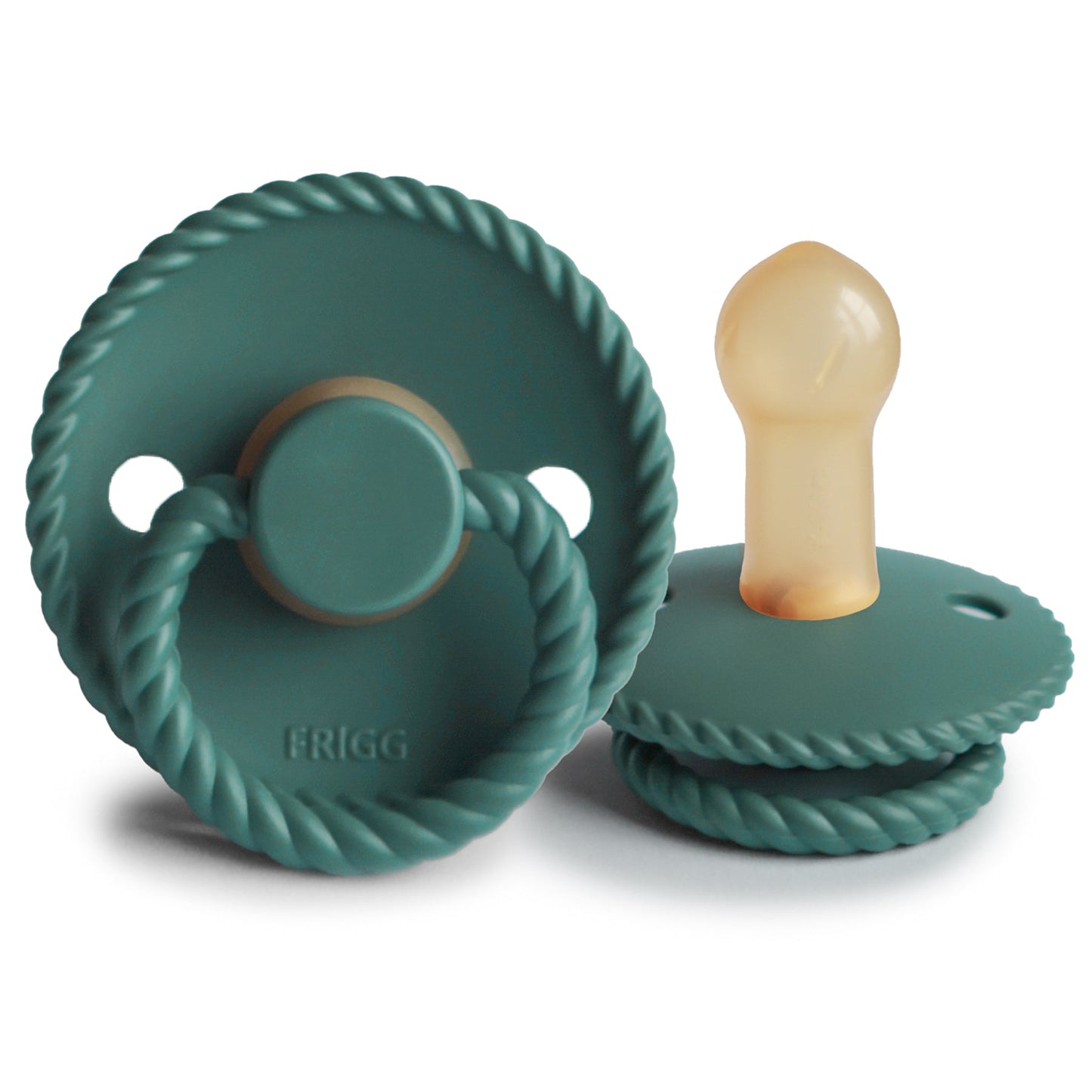 FRIGG Rope - Round Latex Pacifier - Vintage Green