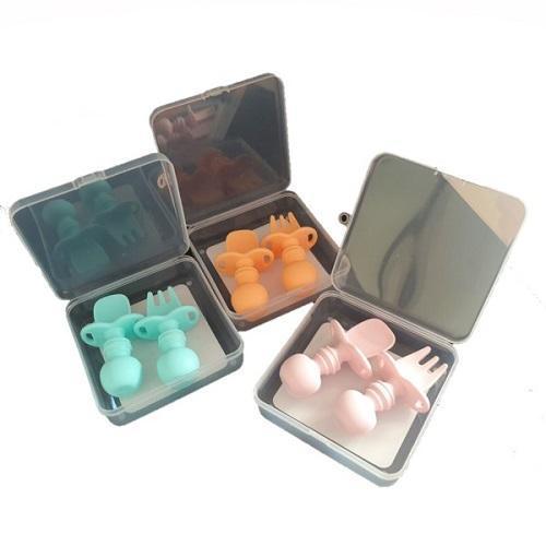 Baby Silicone Spoon & Fork Set - 4aKid