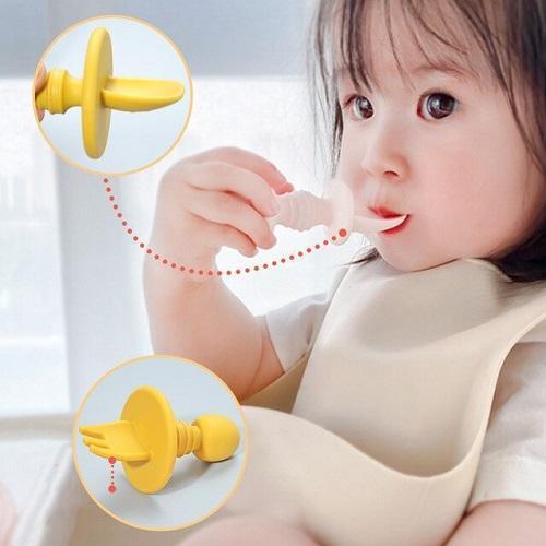 Baby Silicone Spoon & Fork Set - 4aKid