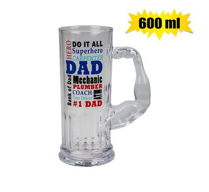 BEER MUG GLASS DAD 600ml product image