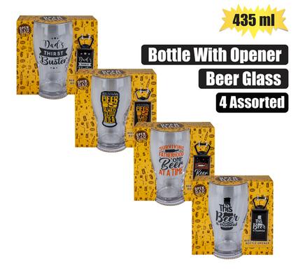 BEER GLASS DAD & BOTTLE OPENER SET product image