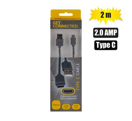 USB CABLE TYPE C 2.0 AMP 2m product image