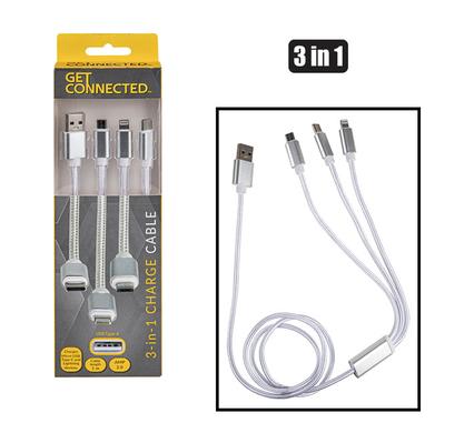 USB CABLE 3-IN-1 -2.0 AMP - 1M product image