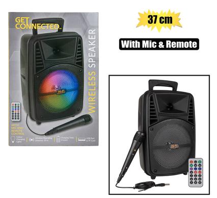 WIRELESS SPEAKER 37cm + MIC AND REMOTE product image