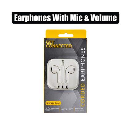 EARPHONES WITH MIC AND VOLUME CONTROL product image