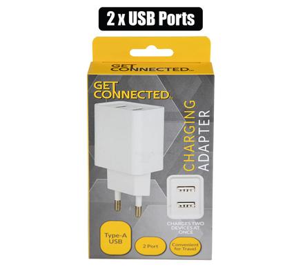 USB PLUG-ADAPTOR 2xUSB PORTS GET CON product image