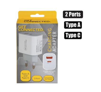 USB PLUG-ADAPTOR 2 PORTS TYPE A + TYPE C product image