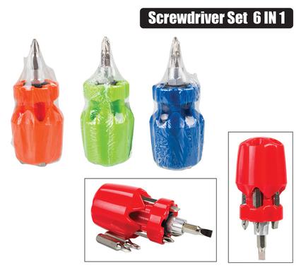 SCREWDRIVER-SET STUBBY 6-IN-1 product image