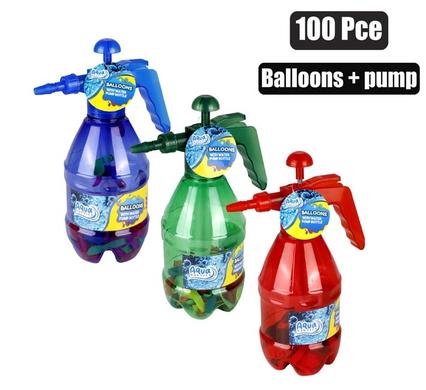 BALLOON PUMPER & 100 WATER BALLOONS ASST product image