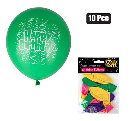 BALLOONS HELIUM 10PC MIX COL-B/DAY F-01 product image