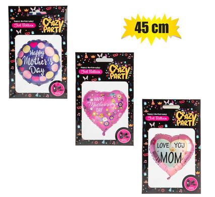 BALLOONS HELIUM FOIL MOM ASTD 45cm F-01 product image