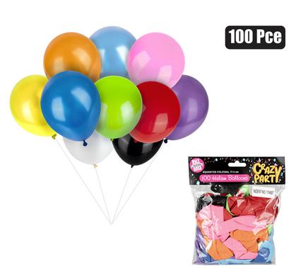 BALLOONS 100PC ASSORTED COLOURS product image
