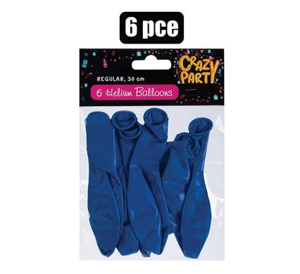 BALLOONS HELIUM 6PC BLUE F-01 product image