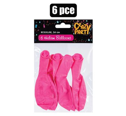 BALLOONS HELIUM 6PC PINK F-01 product image