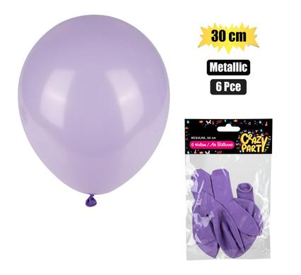 BALLOONS HELIUM 6PC PURPLE F-01 product image