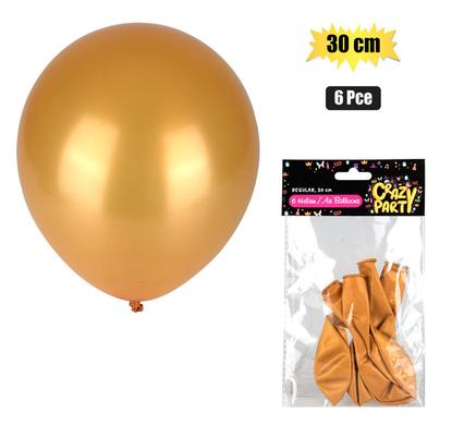 BALLOONS HELIUM 6PC GOLD F-01 product image