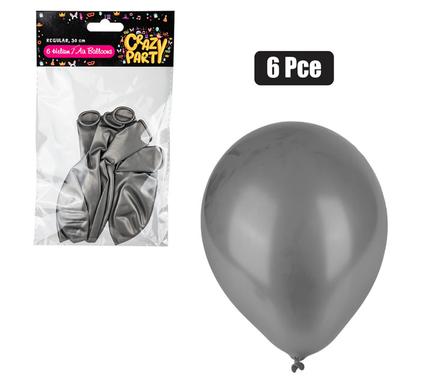 BALLOONS HELIUM 6PC SILVER F-01 product image