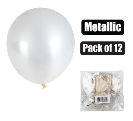 BALLOONS HELIUM 1PC METALLIC WHITE F-01 product image