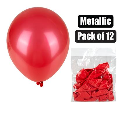 BALLOONS HELIUM 1PC METALLIC RED F-01 product image