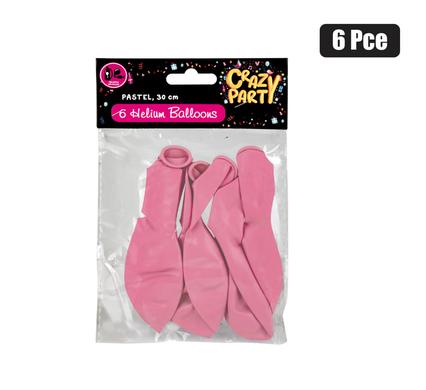 BALLOON HELIUM 6PC PASTEL PINK F-01 product image