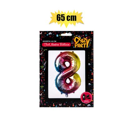 BALLOONS HELIUM FOIL RAINBOW 8 65cm F-02 product image