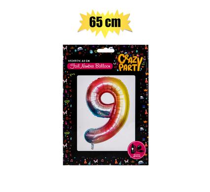 BALLOONS HELIUM FOIL RAINBOW 9 65cm F-02 product image