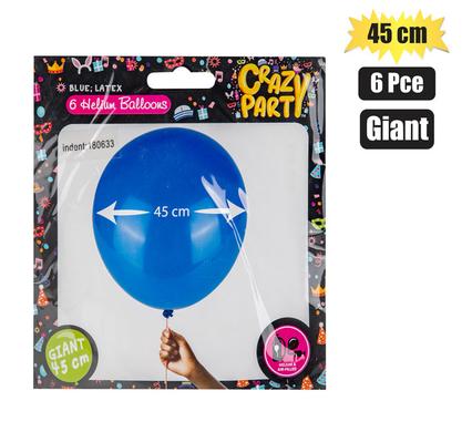 BALLOONS GIANT 6PC BLUE F-02 product image