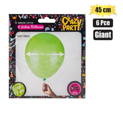 BALLOONS GIANT 6PC GREEN F-02 product image
