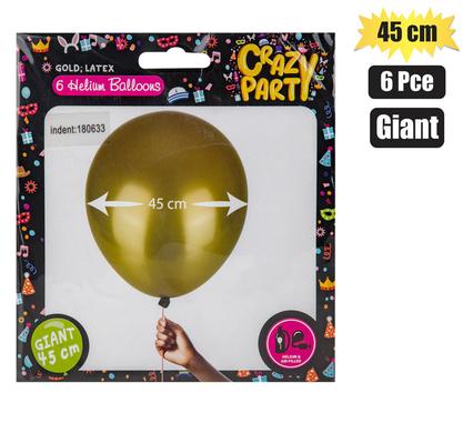 BALLOONS GIANT 6PC GOLD F-02 product image