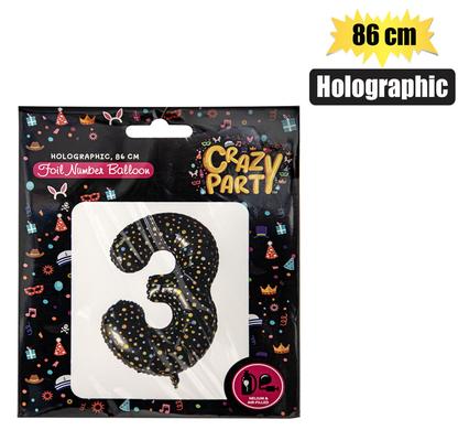 BALLOON HELIUM FOIL HOLO 3 86cm F-03 product image