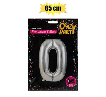 BALLOONS HELIUM FOIL SILVER 0 65cm F-02 product image