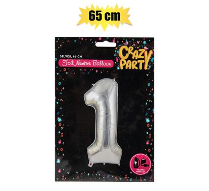 BALLOON HELIUM FOIL SILVER 1 65cm F-02 product image
