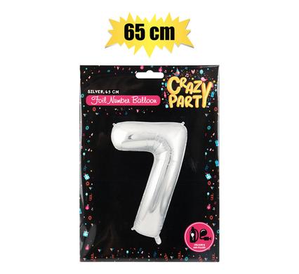 BALLOON HELIUM FOIL SILVER 7 65cm F-02 product image