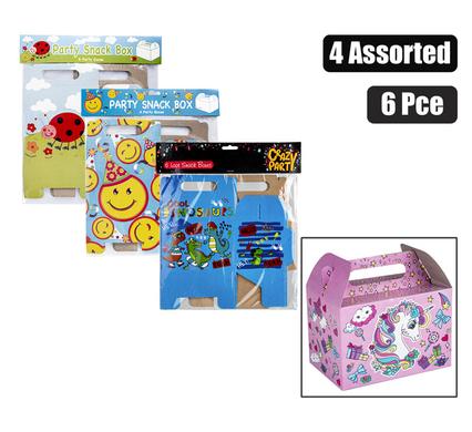 PARTY LOOT SNACK BOX 6PC ASSTD product image