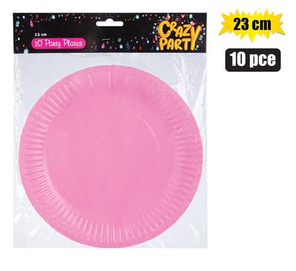 PARTY PLATES PINK 23cm 10PC product image