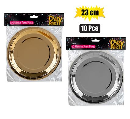 PARTY PLATES METALLIC 23cm 10PC product image