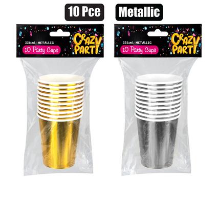 PARTY CUPS METALLIC 10PC product image
