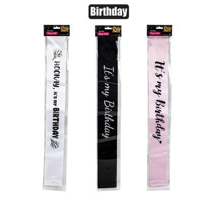 PARTY SASH BIRTHDAY ASSTD product image