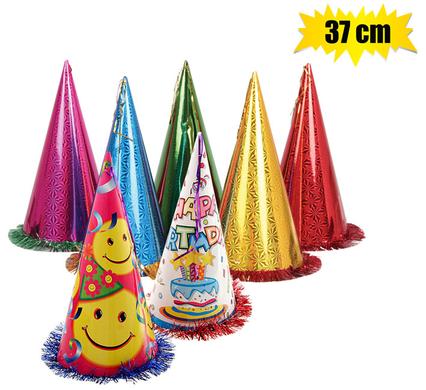 HAT CONE WITH TINSEL ASSORTED  37cm product image
