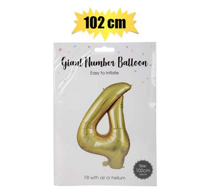 BALLOON HELIUM FOIL GOLD 4 102cm F-04 product image
