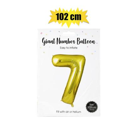 BALLOON HELIUM FOIL GOLD 7 102cm F-04 product image