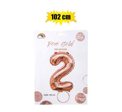 BALLOON HELIUM FOIL ROSE G 2 102cm F-04 product image