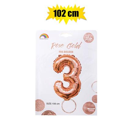 BALLOON HELIUM FOIL ROSE G 3 102cm F-04 product image