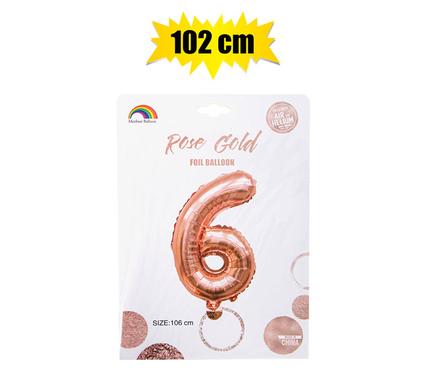 BALLOON HELIUM FOIL ROSE G 6 102cm F-04 product image