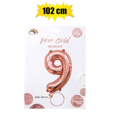 BALLOON HELIUM FOIL ROSE G 9 102cm F-04 product image