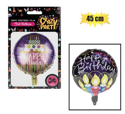 BALLOON HELIUM ROUND HBD ASTD1 45cm F-01 product image
