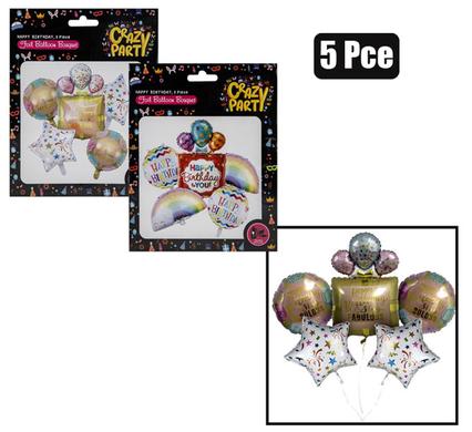 BALLOONS HELIUM HDAY BOUQUET 5PC F-06 product image