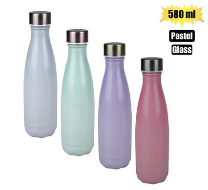 DRINKING-BOTTLE GLS PASTEL 580ml ASST product image