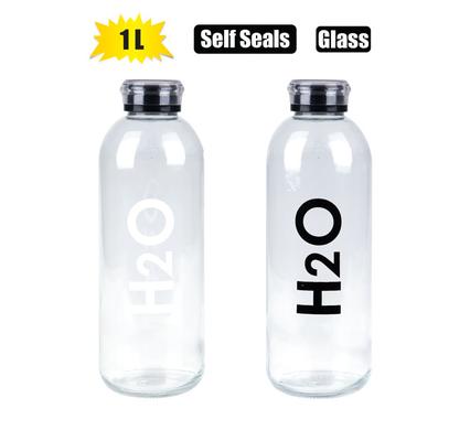 DRINKING-BOTTLE GLS H20 SCREW-CAP 1L product image