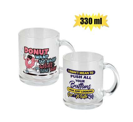 MUG DAILY GLASS STRT W PRINT 330ml product image